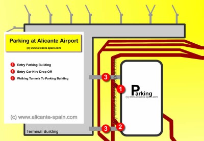 Parking At Alicante Airport Map 400x277 